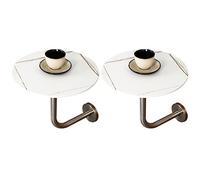 Petites Tables Basses murales en Ardoise, Table Basse Ronde Murale Moderne, Petite Table d'appoint Murale pour café, Salon de thé, Dessert, bistrot