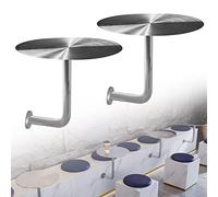 Petites Tables Basses murales, Table Basse Ronde Moderne en Acier Inoxydable pour café, laiterie, Dessert, Centre Commercial, Style Industriel
