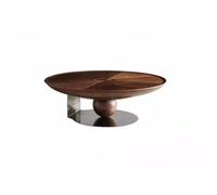 Petites tables d'appoint pour chambre à coucher Table basse italienne minimaliste en bois massif avec soucoupe volante, luxe léger, salon minimaliste moderne, petit appartement, créativité personnalis