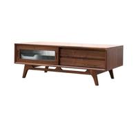 Petites Tables D'appoint pour Chambre Table à thé en Bois Massif Table à thé en Bois Petit Appartement en Bois Nordique Moderne Salon Rectangulaire Meubles en Verre Table Basse de Salon(100cm)