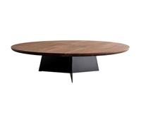 Petites Tables D'appoint Pour Chambre Table basse nordique créative en bois for petit appartement, salon, table basse ronde en bois massif, table d'appoint de salon rétro Table Basse de Salon(100cm)