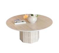 Petites Tables D'appoint pour Chambre Table Basse Ronde en Dalle de Roche for Salon, Simple et Moderne, for Chambre à Coucher Table Basse de Salon(70cm)