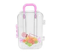 Petites valises pour cadeaux, Coffret cadeau mini bagage transparent, Boîte d'emballage de voyage, boîte à bonbons valise pour anniversaire, mariage, anniversaire, décoration de maison ancienne, boîte