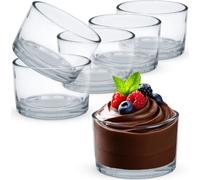 Petites verrines à dessert 130 ml réutilisables - Lot de 6 - coupelles en verre 5 x 8 cm pour le dessert et les dips