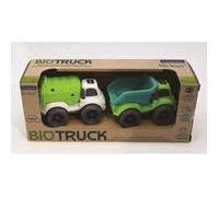 Lexibook, Bio Toys, Set de Petites Voitures fabriquées en Partie à Base de Fibres de blé, Camion à Benne et Camion à Benne basculante, Vert, BIOC02