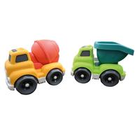Lexibook Set de petites voitures Bio Toys – En partie en fibres de blé – Camions bétonnière & benne
