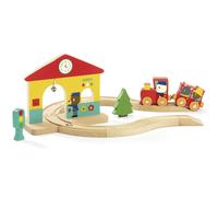 Minitrain et mini circuit en bois avec 10 rails Rouge G