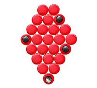 Petits Aimants de Bureau de Planification Rouge pour Réfrigérateur, Tableau Blanc, Pack de Panneaux de Notification de 24