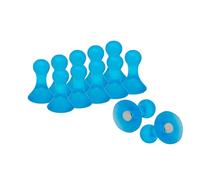 Petits Aimants de Quilles Bleu Clair pour Réfrigérateur, Tableau Blanc, Pack de Panneaux de Note de 12