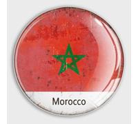 Petits aimants pour réfrigérateur du Maroc - Petits aimants ronds en verre - Drapeaux nationaux patriotiques - Aimants ronds pour réfrigérateur, armoire, maison, cuisine, bureau, classe, casier,