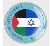 Petits aimants ronds en verre pour réfrigérateur, Israël, Palestine, prière pour la paix, drapeau national, aimants de réfrigérateur ronds pour réfrigérateur, vacances, boîte aux lettres, porte,