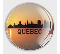 Petits aimants ronds en verre pour réfrigérateur, silhouette de Québec, paysage de la ville de Québec, autocollants magnétiques ronds pour réfrigérateur, boîte aux lettres, porte de garage, décoration