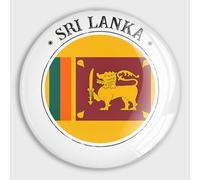 Petits aimants ronds pour réfrigérateur - Drapeau du Sri Lanka - Drapeau national patriotique - Autocollants magnétiques ronds pour réfrigérateur, boîte aux lettres, garage, porte de garage, école,