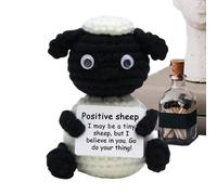 Petits animaux au crochet - Animal en peluche au crochet avec messages positifs - Décoration mignonne pour chambre à coucher, salon, bibliothèque, bureau, et adultes