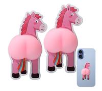 Petits autocollants - 2 pièces Décorations en silicone 3D Poney | Collage facile d'autocollants animaux pour journaux intimes et carnets à faire soi-même | Téléphone de récompense à pression pour la