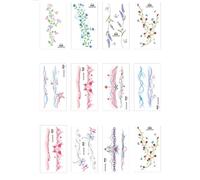 Petits Autocollants De Tatouage De Fleurs Fraîches, Bracelet De Dopamine, Autocollants De Bras De Fleur De Clavicule Féminine 160 * 90mm