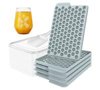 Petits bacs à glaçons pour congélateur,mini bacs à glaçons - Moules à glace à cocktail à 3 couches avec couvercle,Moule à glaçons en forme de Cube, 104 grilles par couche pour boissons rafraîchissante
