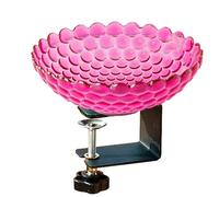 Petits bains d'oiseaux résistants aux intempéries - Structure métallique amovible - Encourage l'observation des oiseaux - Durabilité - Bain d'oiseaux pour patios