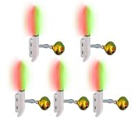 Petits Bâtonnets Lumineux,Alerte Lumineuse Avec Clochette - Lot de 5 Lumières LED Compactes pour Pêche de Nuit et Activités de Survie en Extérieur