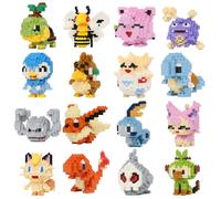 Petits blocs de construction simples Pokémon, figurines d'anime, jouets d'action, modèles miniatures graphiques, monstres de poche, cadeau de collection With Box-265