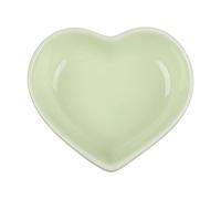 Petits bols à condiments en céramique en forme de cœur - 8 cm pour sauces, soja et collations, assiettes d'apéritif, petit plat de service (vert)