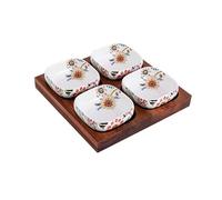 Petits bols à sauce en céramique Ceramic Compartmentalized Sauce Dish Snack Bowl Plate Set Dim Sum Underglaze
