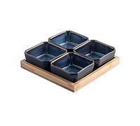 Petits bols à sauce en céramique Ceramic Divided Plates Set For Dip Soy Sauce And Snacks Restaurant Multicolor(C)
