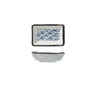 Petits bols à sauce en céramique Ceramic Square Dipping Dish Japanese Sushi Plate Hot Pot Sauce Plate Seasoning Dishes Multicolor(Hailang)