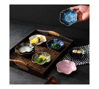 Petits bols à sauce en céramique Japanese Ceramic Sauce Dish Seasoning Plates Bowl For Sushi And Hot Pot Multicolor(White Green)