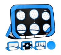 Petits buts de football - Filet de de football portable, d'entraînement avec 4 modes, filet durable et résistant aux intempéries, facile à monter et pliable, terrain de jeu compact pour