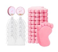 Petits cadeaux pour une fête de révélation du genre - 10 ensembles de souvenirs faits à la main | Savon parfumé en forme d'empreinte de pied pour fêtes prénatales, cadeaux de mariage, pour inv