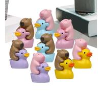 Petits Canards | 8 Pièces Petites Figurines de Capybara Décor de Gâteau | Mignons Décorations de Gâteau Artisanat Animal Déco Maison Accessoires Jardin pour l'Étagère du Salon et du Bureau
