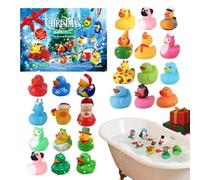 Petits canards de Noël, petits canards en caoutchouc | Compte à rebours en forme d'animal - Boîte calendrier pour mariage, Thanksgiving, fête prénatale