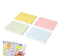Petits carnets de poche - Lot de 4 fiches colorées - Cartes de notes blanches pour l'apprentissage scolaire, la salle de classe, le bureau et la maison