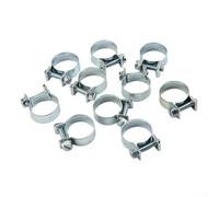 Petits colliers de serrage type écrou et boulon pour conduite de carburant, tuyau d'essence et tuyau d'air diesel, acier au carbone galvanisé brillant pour plus de durabilité (20-22 mm)