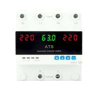 Petits commutateurs de transfert automatique à double alimentation avec minuteries réglables et défense contre les surintensités 63 A pour montage DIN industriel pour centre de données d'hôpital