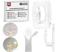 Petits crochets adhésifs, 36 pcs, Transparent, 27 x 21 mm, crochets pour guirlandes lumineuses, décoration, câbles, suspensions lumineuses, clips adhésifs pour câbles, mini-crochets