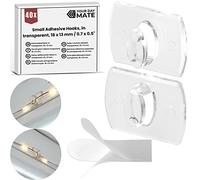 Petits crochets adhésifs, 40 pcs, Transparents, 18 x 13 mm, crochets pour guirlandes lumineuses, décoration, câbles, suspensions lumière, clips de câbles autocollants, mini-crochets