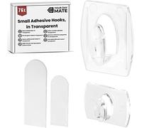 Petits crochets adhésifs, 76 pcs, Transparents, set de deux tailles, crochets pour guirlandes lumineuses, décoration, câbles, lumière de suspension, clips de câbles autocollants, mini-crochets