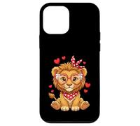 Petits cœurs de Lion Mignons pour Les Amoureux des Lions et Les Couples Coque pour iPhone 12 Mini