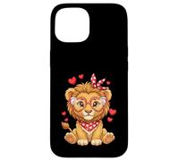 Petits cœurs de Lion Mignons pour Les Amoureux des Lions et Les Couples Coque pour iPhone 15