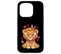 Petits cœurs de Lion Mignons pour Les Amoureux des Lions et Les Couples Coque pour iPhone 15 Pro