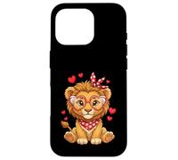 Petits cœurs de Lion Mignons pour Les Amoureux des Lions et Les Couples Coque pour iPhone 16 Pro