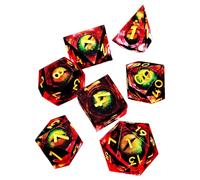 Petits dés polyédriques en résine, Jeu de dés en résine de Poche | Jeu de en de Jeu de société,Dés Accessoires Unique Liquid Core Design Petits polyédriques pour Hommes et