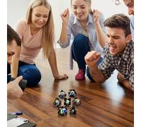 Petits dés polyédriques en résine, Jeu de dés en résine de Poche,Jeu de Table Petit Jeu de - Dés Accessoires Unique Liquid Core Design Petits polyédriques pour Hommes et Femmes jo