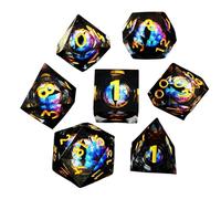 Petits dés polyédriques Mignons - Dés micros Miniatures | Jeu de dés colorés | Jeu de rôle Dés de Couleur Liquide | Dés polyédriques de Couleur vive | Jeu de Petits dés