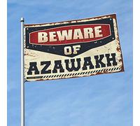 Petits drapeaux « Beware of Azawakh » - Décorations d'été pour la maison - Pour chambre à coucher (30 x 45 cm)