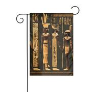 Petits drapeaux de jardin de Noël imprimés hiéroglyphes égyptiens antiques, double face, décoration de pelouse pour l'extérieur de la cour