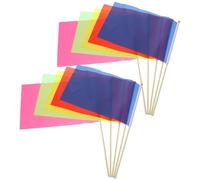 Petits Drapeaux de Marquage Rectangulaires 10 Pièces en Bois | Jardin et Pelouse, Usage Industriel ou Assainissement, Repérage Facile et Visibilité Accrue Style Aléatoire