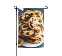 Petits drapeaux épais pour porches et pelouses - Motif cookies - Pépites de chocolat